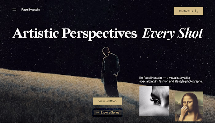 Fine Art Photography Hero section