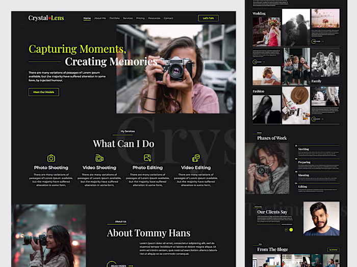 Photography Agency Landing Page