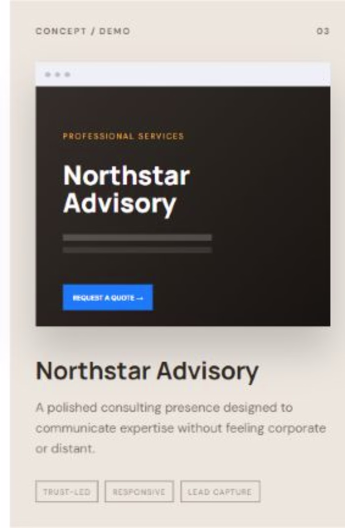 Northstar Advisory — Professional Services Website Concept