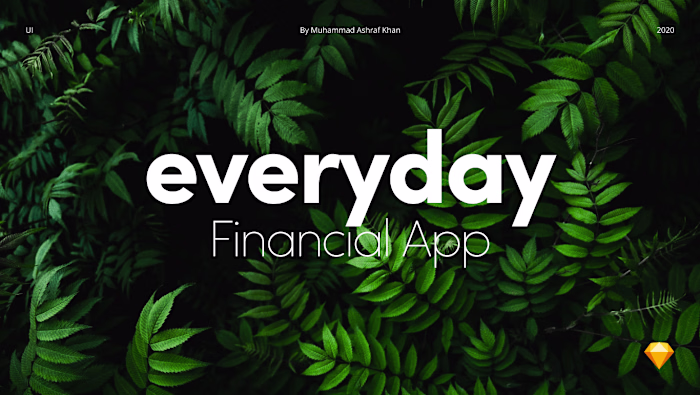 Financial mobile app UIUX design creation