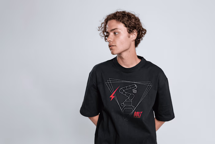 Branded apparel for the BOLT company.