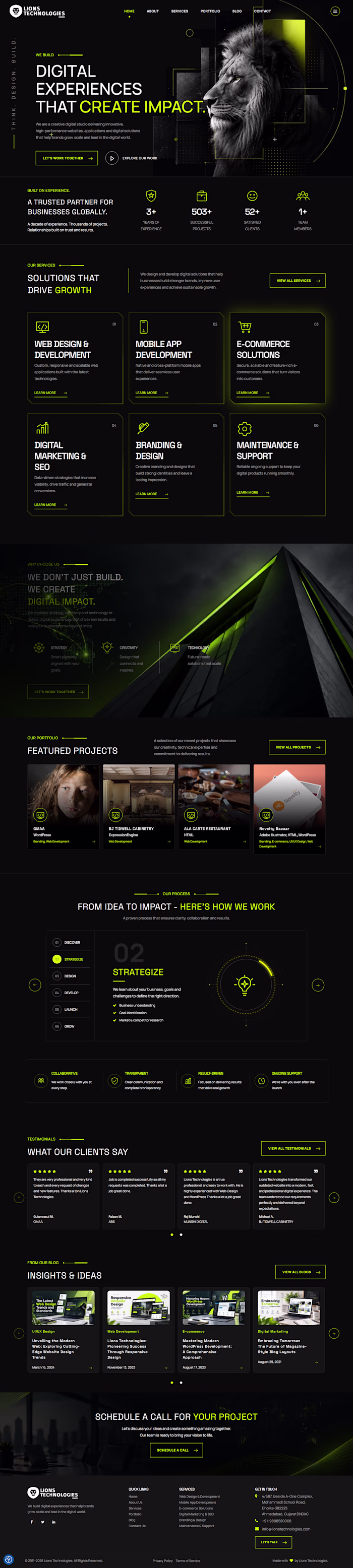 Created website design and development