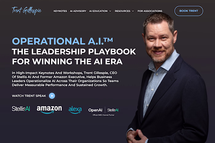 AI Speaker & Business Innovation Website Design 