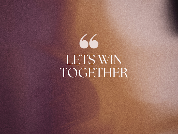 We're in this together, and together, we'll make it happen. 