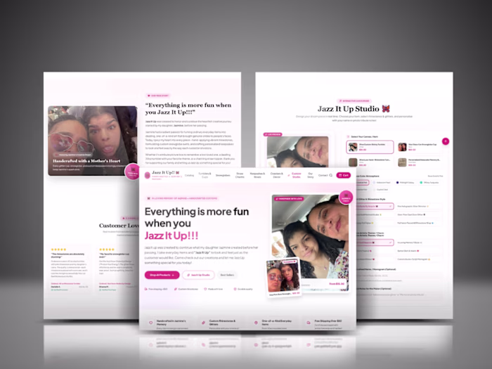 Custom eCommerce Design for Jazz It Up