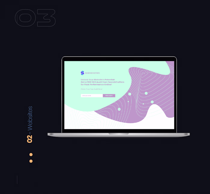 SearchCrafters Landing Page
To design an