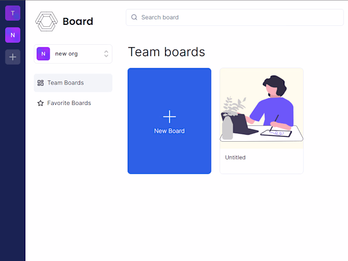 Board: A collaborative, real-time whiteboard packed with feature
