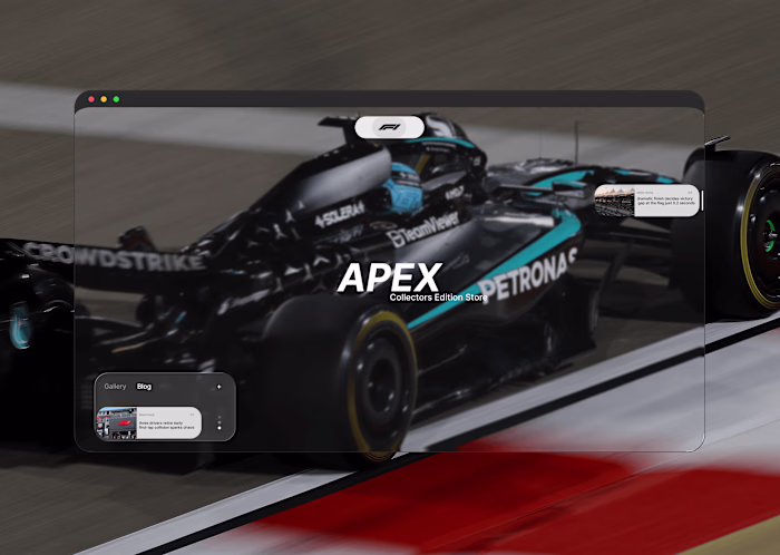 APEX — Premium Formula 1 Collectibles Website