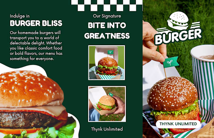 Brochure and food menu design 