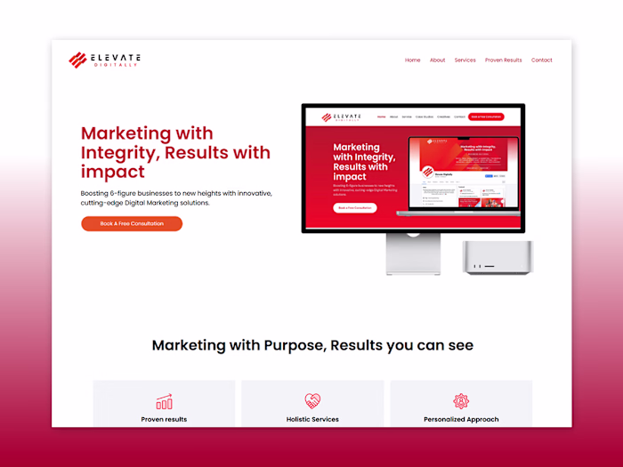 Professional Website Design for Elevate Digitally