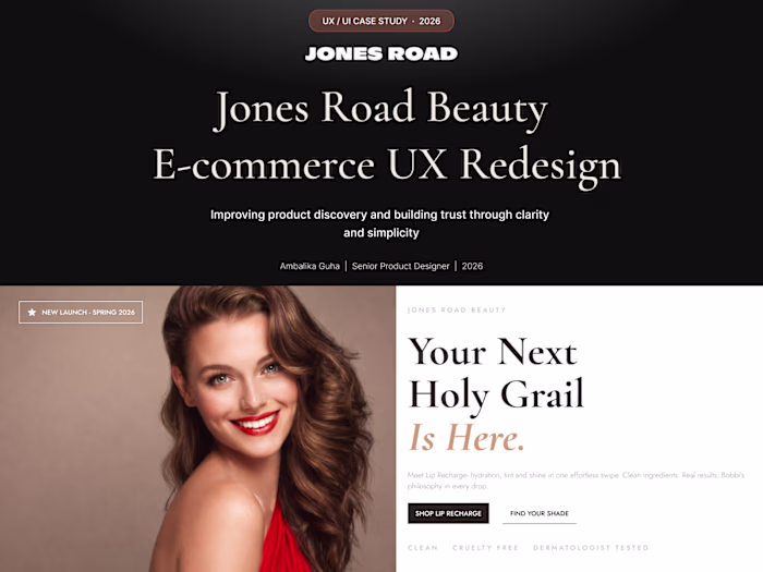 Jones Road Beauty UX Case studies