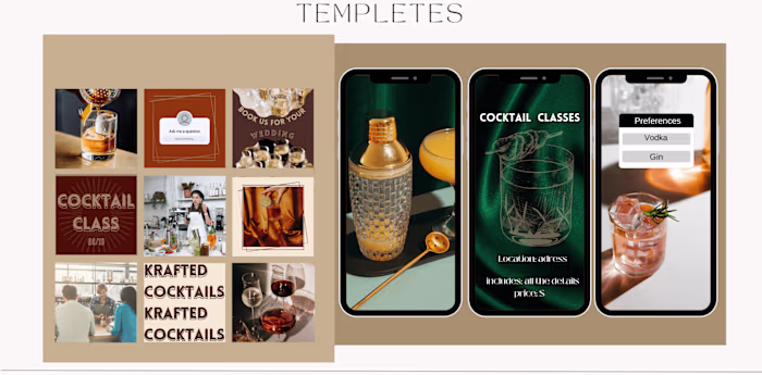 Instagram Content Design for Mobile Bar