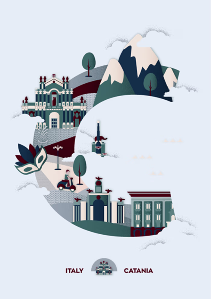 Italy Catania Illustration on Behance