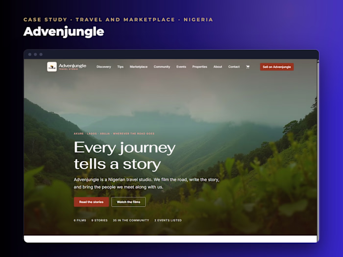 Advenjungle: from a free Wix site to a marketplace