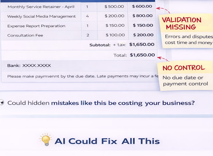 This invoice looks clean.
Professional design.