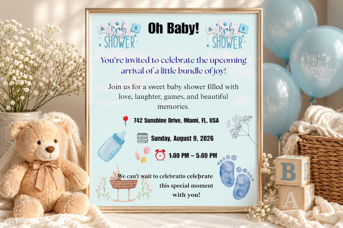 Baby Shower Invitation Design