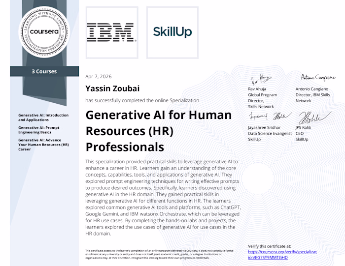 IBM Certified: Generative AI for HR & Automation