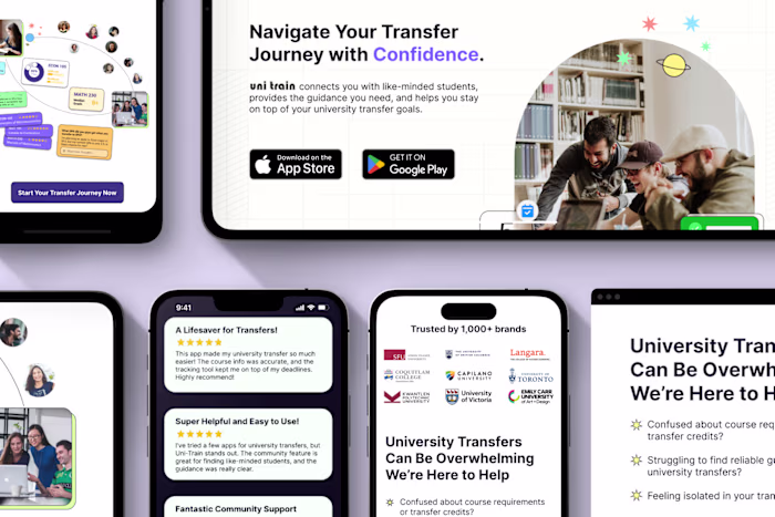 Uni-Train Marketing Website Landing Page