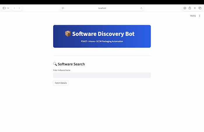Developed a Software Discovery Bot
