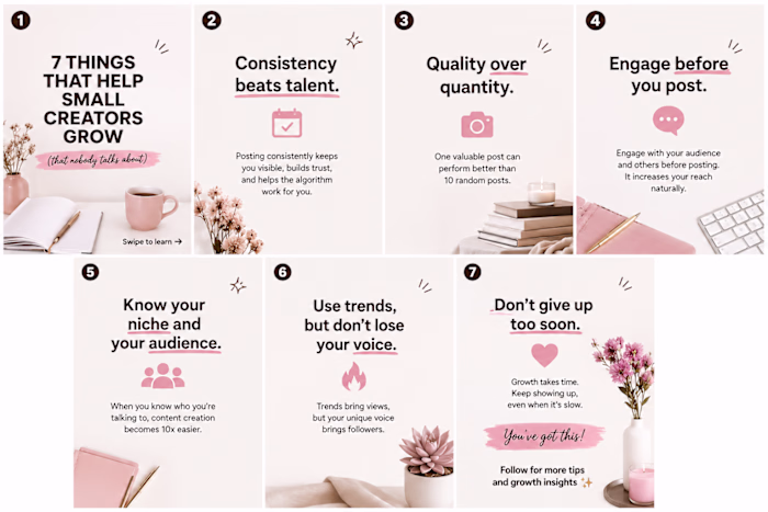 Engaging Instagram Carousel Design for Creator Growth