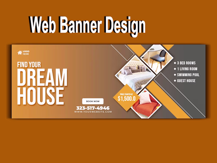 I will stylish web banner, header, social media post