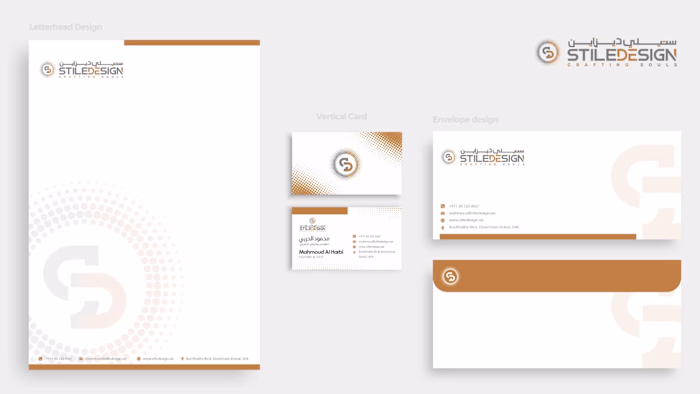 Modern stationery design with a