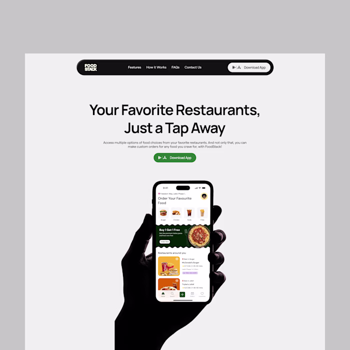 FoodStack Landing Page