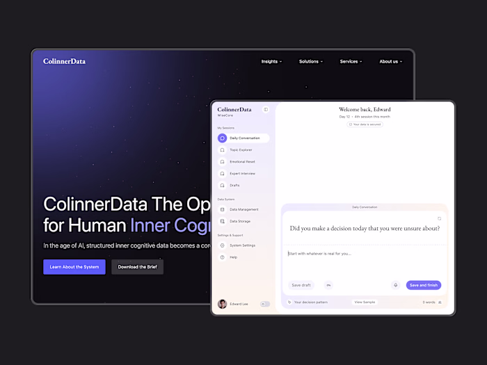 ColinnerData: AI Knowledge App UX/UI