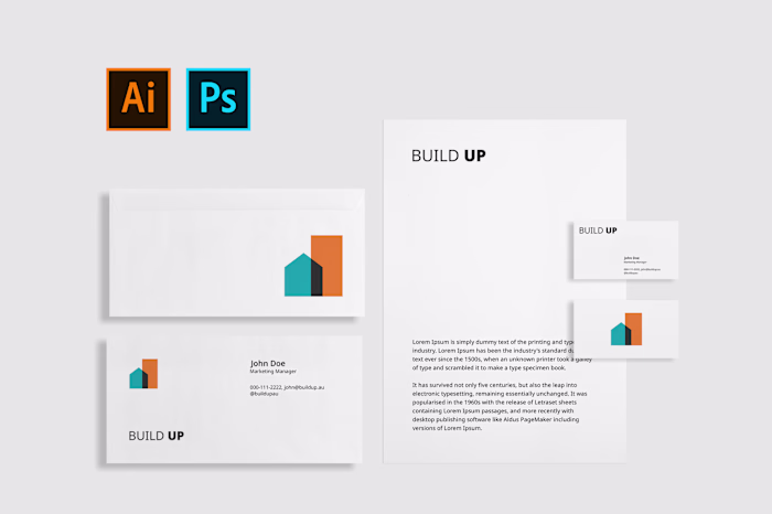 BUILD UP Australia - Logo, Business cards and stationery