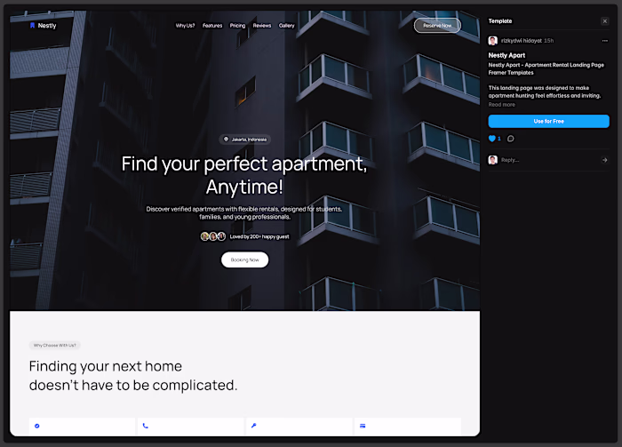 My first Framer Template, check