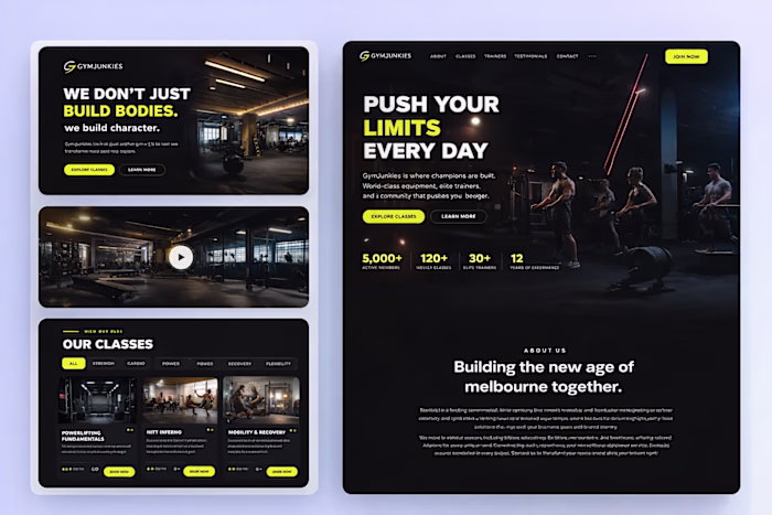 Wordpress - GymJunkies Fitness Website