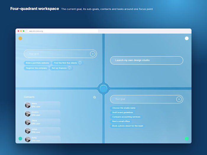 ERA — Web app · goal planner