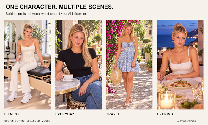AI Influencer — Consistent Lifestyle Character