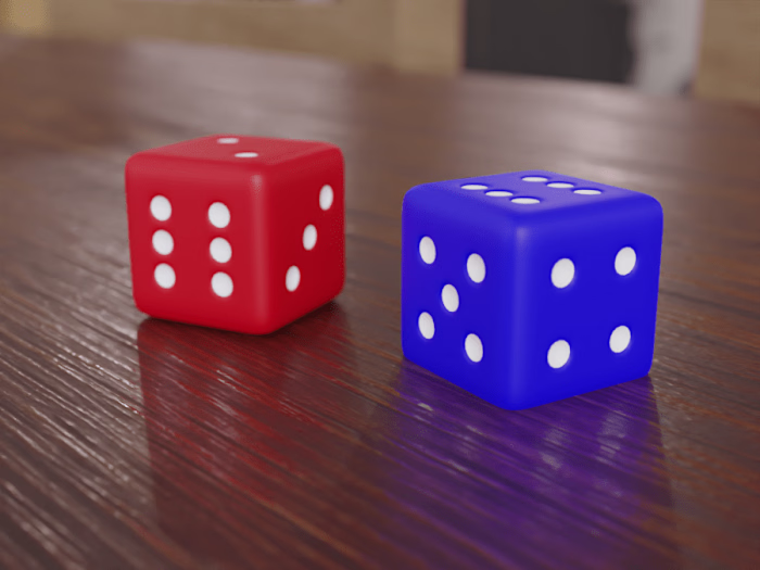 Dice on Table