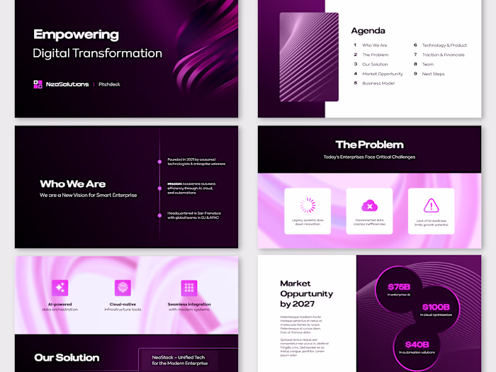 SaaS Pitch Deck Presentation
