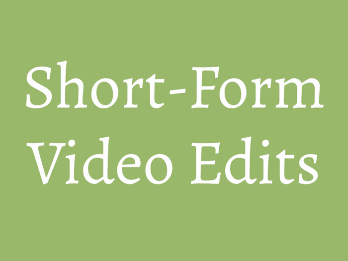 Video Editing