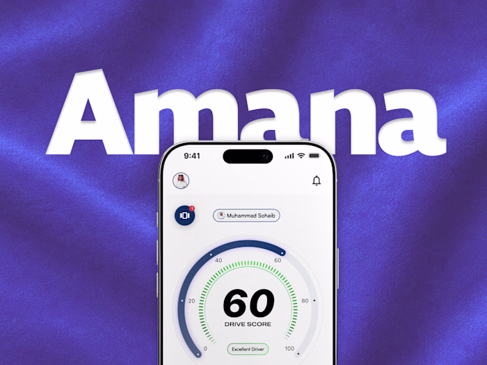 UI/UX Design Amana — kilometer-based insurance tracker