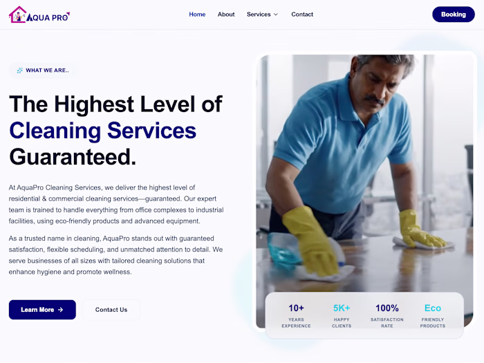 A booking-enabled marketing site for
