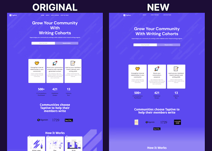 Taptive - Writing Cohort Startup