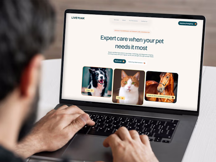 UX Audit & Redesign for a specialty veterinary hospital