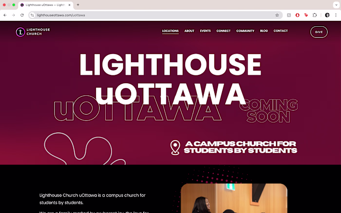 Lighthouse Ottawa Website Copywriting & Design