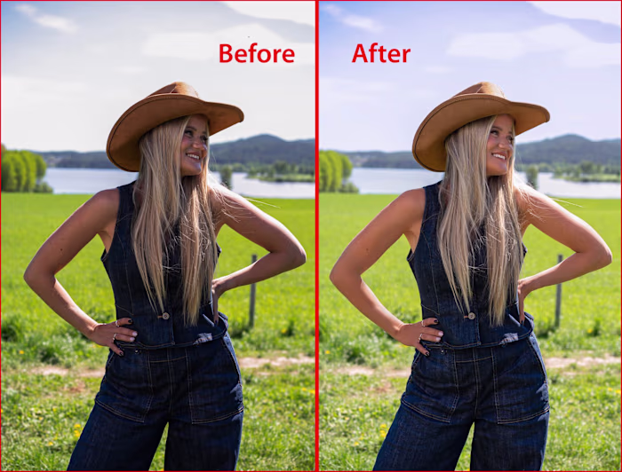 Hat Field Editorial Before & After