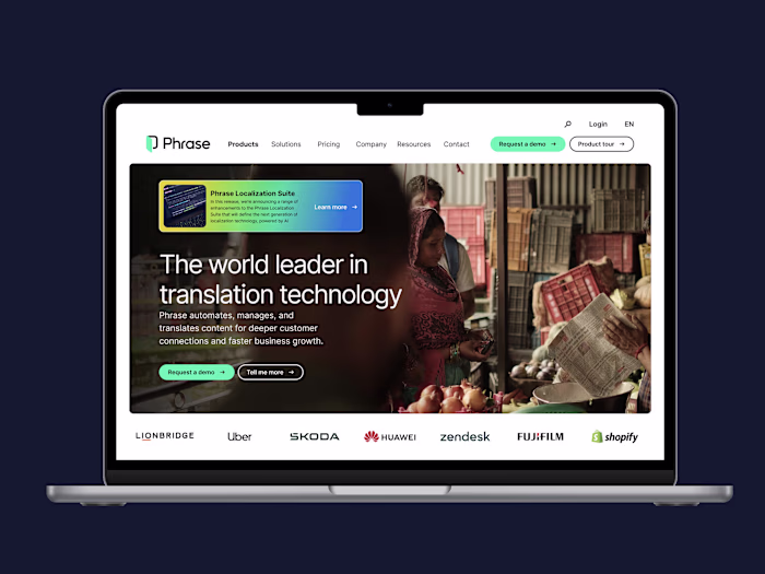 Phrase Website Redesign for enhanced UX