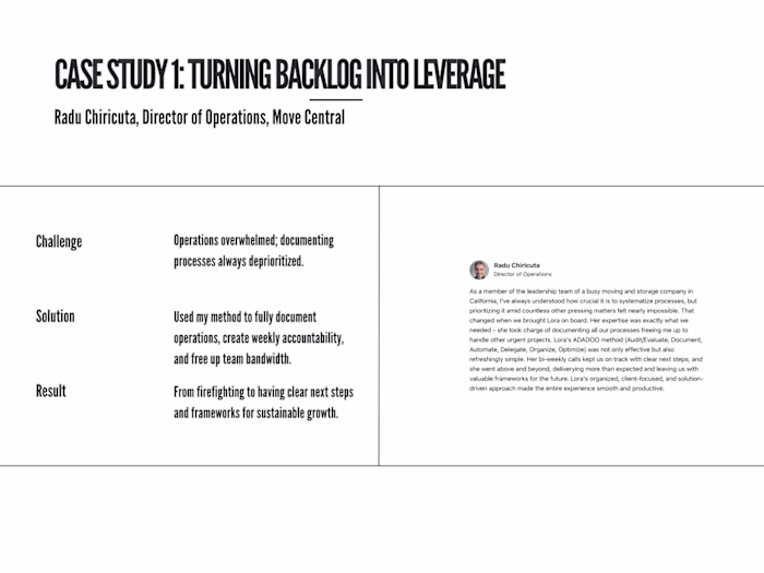 Turning Backlog into Leverage for Move Central
