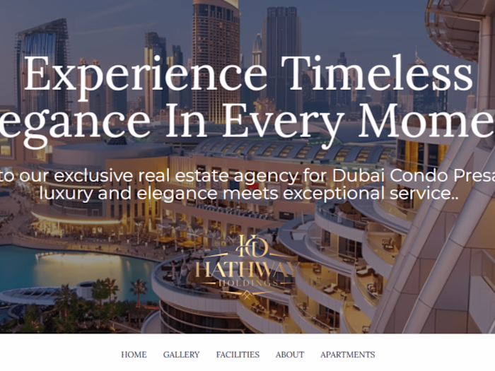 Hathway Holding Real Estate Landing Page