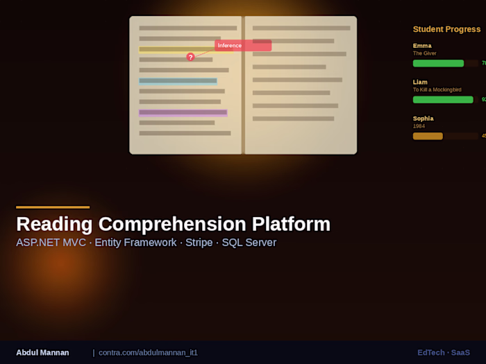 Reading Comprehension Platform (EdTech)