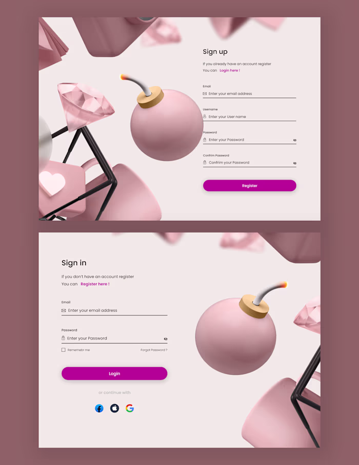 Sign In & Sign Up