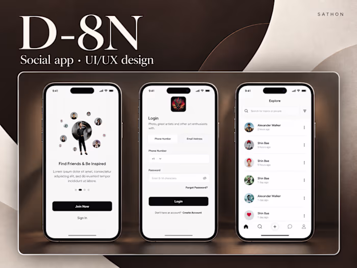 D-8N Social Media App