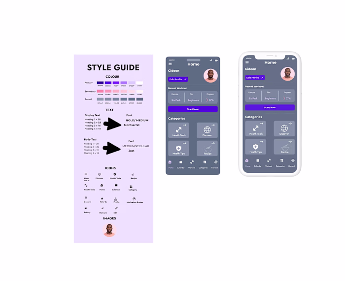UI/UX Design for a Fitness App