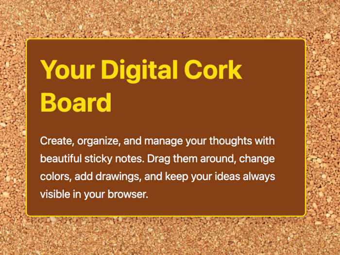 Sticky - Your Digital Cork Board